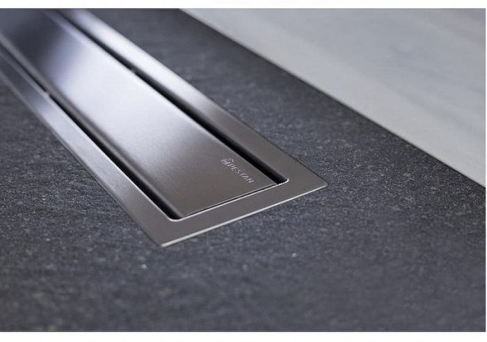 Душевой лоток Pestan Confluo Premium Line 950 13100007 с двухсторонней решеткой Хром матовый  / полая под плитку