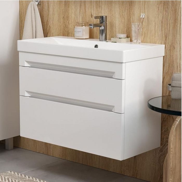 Тумба под раковину Equil Corner 80 tpCRNR80.2Y-06 подвесная цвет Белый