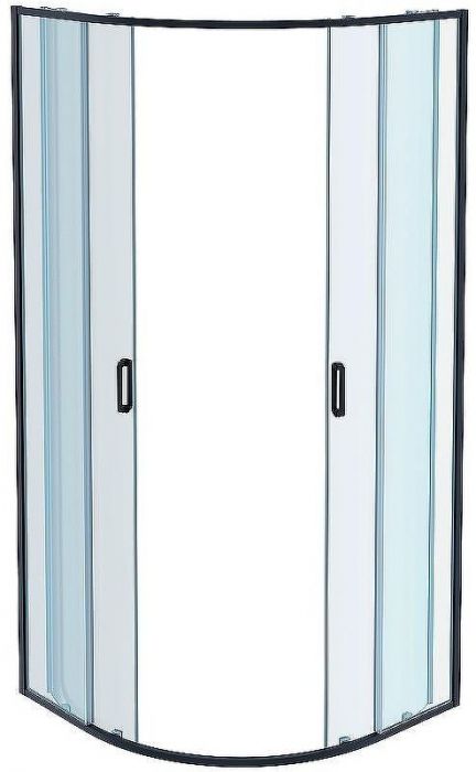 Душевой уголок Aquatek 80х80 AQ ARI RO 08020BL профиль Черный стекло прозрачное