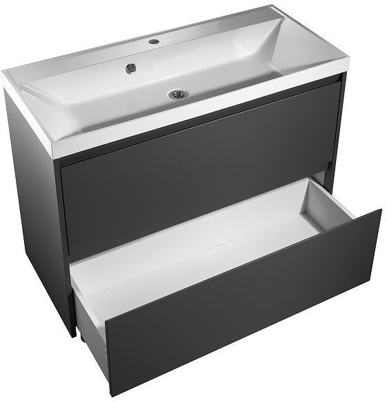 Тумба под раковину Stella Polar Борнео 100 SP-00001458 цвет Графит матовый