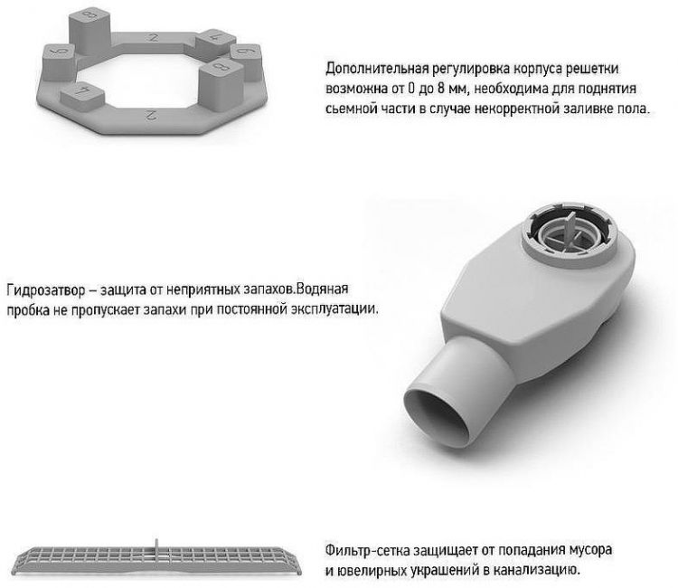 Душевой лоток Paini Slim Line 600 CH600SL с решеткой Хром глянец / под плитку