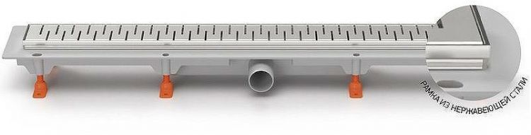 Душевой лоток Paini Medium 650 CH650MN с решеткой Хром