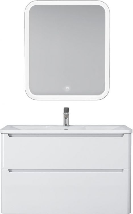 Комплект мебели для ванной STWORKI Монтре 100 подвесной цвет Белый глянцевый