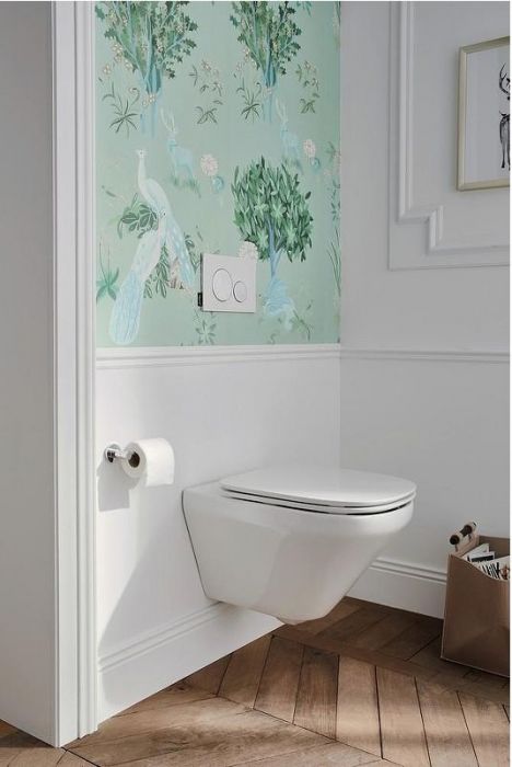 Комплект унитаза с инсталляцией Jacob Delafon Modern Life E21775RU-BL с сиденьем Микролифт и Черной матовой клавишей смыва