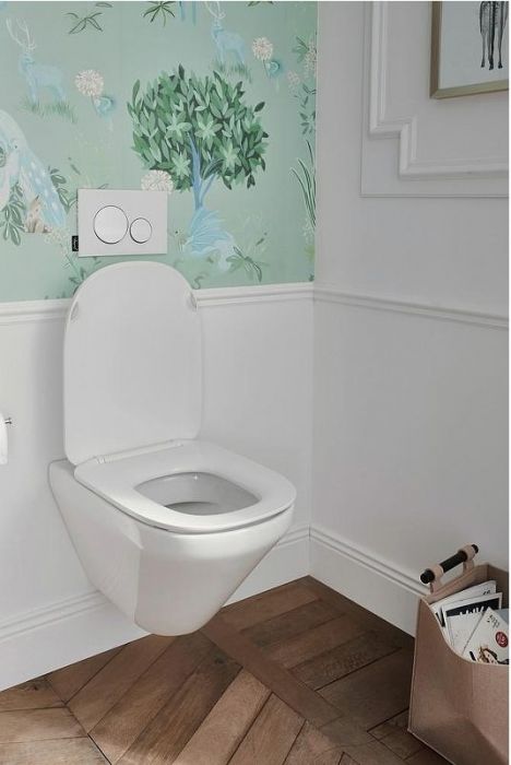 Комплект унитаза с инсталляцией Jacob Delafon Modern Life E21775RU-BL с сиденьем Микролифт и Черной матовой клавишей смыва