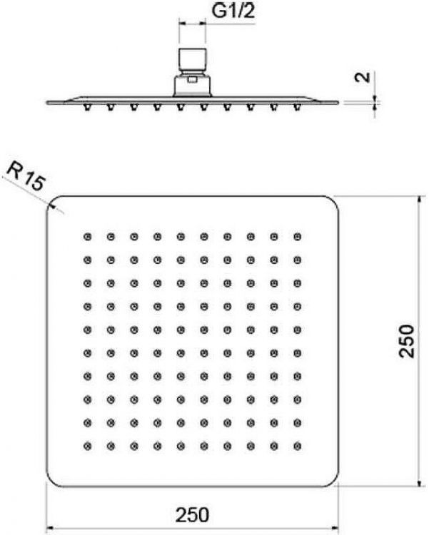 Верхний душ Aquatek AQ2072CR Хром Верхний душ Aquatek AQ2072CR Хром