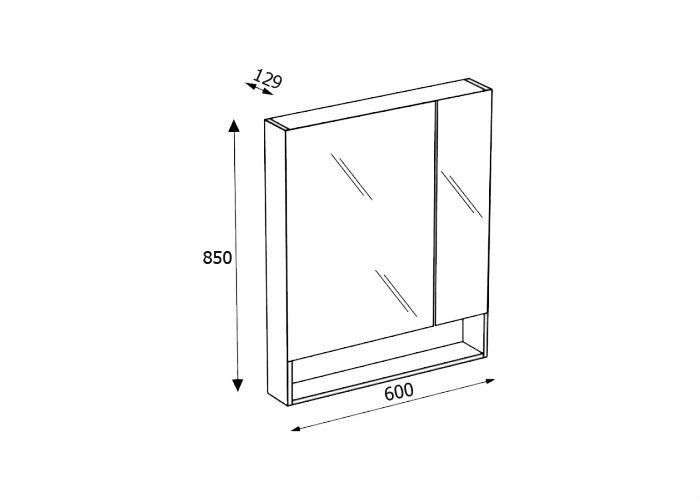 Зеркальный шкаф Roca The Gap ZRU9302748 со светильником Зеркальный шкаф Roca The Gap ZRU9302748 со светильником