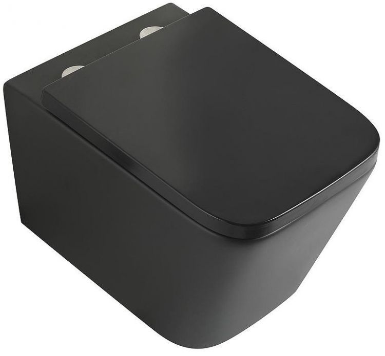 Унитаз Veconi Pulo VPU-51TB подвесной цвет Черный матовый с сиденьем Микролифт Унитаз Veconi Pulo VPU-51TB подвесной цвет Черный матовый с сиденьем Микролифт