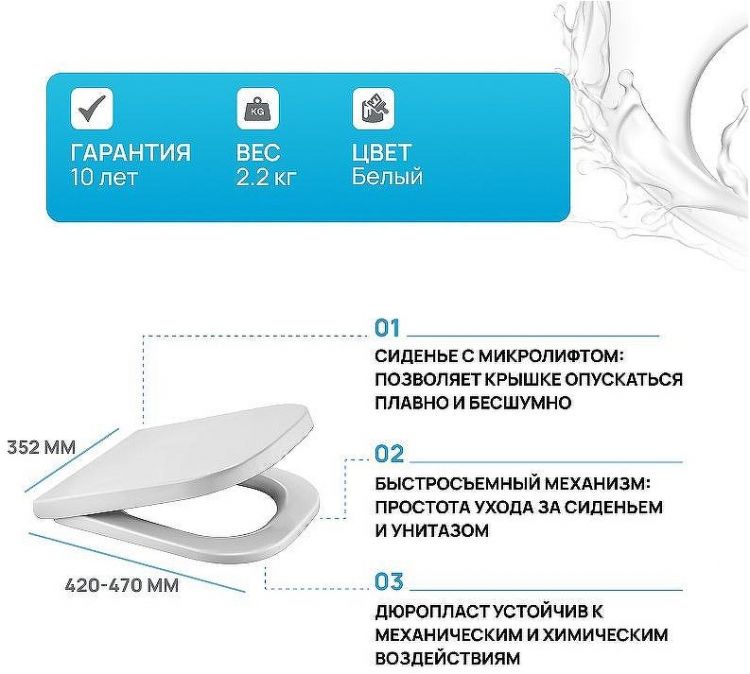 Сиденье для унитаза Berges Gap SO 017003 Белое с микролифтом