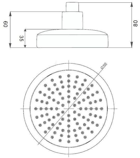 Верхний душ D-Lin D61055 цвет Хром