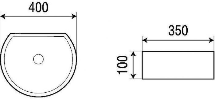 Раковина-чаша WeltWasser Elbach 3041 40 10000004569 Белый глянец