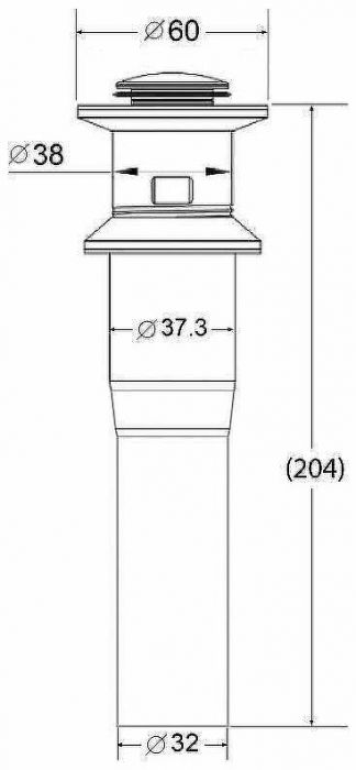 Донный клапан BelBagno BB-PCU-03-BORO click-clack Брашированное золото