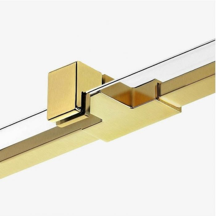 Душевой уголок New Trendy Avexa Gold 80х80 R EXK-1731 профиль Брашированное золото стекло прозрачное
