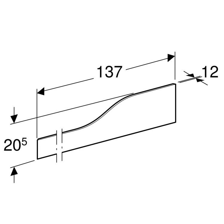 Декоративная панель Geberit Bambini (фронтальная) для детской раковины, под три смесителя, нижняя раковина слева, Varicor®: цвет красный no. 227