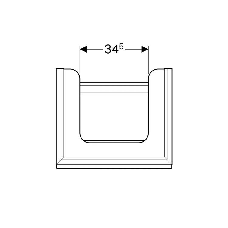 Тумба под раковину Geberit Citterio 58.4х55.4х50.4, темный дуб, черное стекло [500.556.JJ.1]
