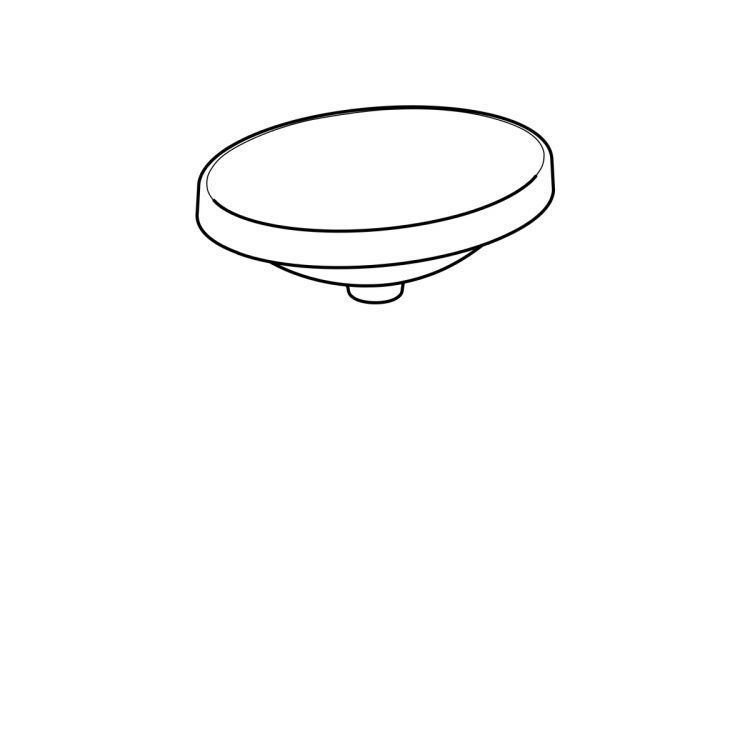 Раковина Geberit VariForm овальной формы, 50х40 см, без отв. под смеситель, без отв. перелива [500.710.01.2]