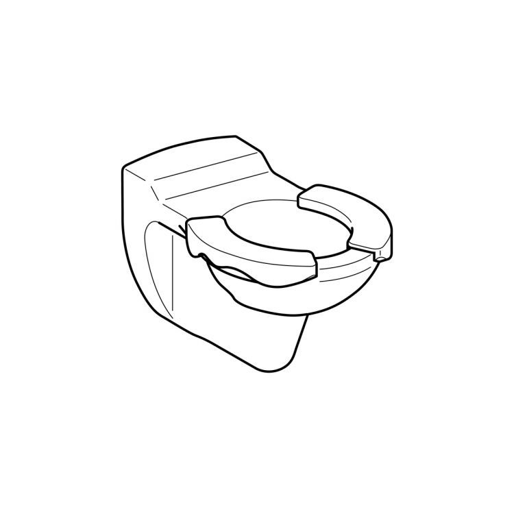 Унитаз Geberit Bambini подвесной для детей, горизонтальный выпуск, 53.5, цвет накладки для сиденья серый [201715000]