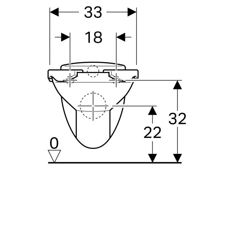 Унитаз Geberit Bambini подвесной для детей, горизонтальный выпуск, 53.5, цвет накладки для сиденья серый [201715000]