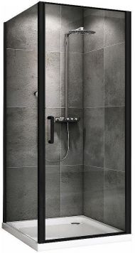 Душевой уголок Abber Sonnenstrand 100x80 AG04100B-S80B профиль Черный стекло прозрачное