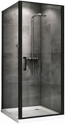 Душевой уголок Abber Sonnenstrand 100x80 AG04100B-S80B профиль Черный стекло прозрачное