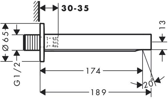 Hansgrohe Finoris Излив на ванну, цвет: матовый белый