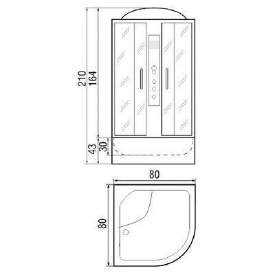 Душевая кабина River Dunay 80/43 ТН Душевая кабина River Dunay 80/43 ТН