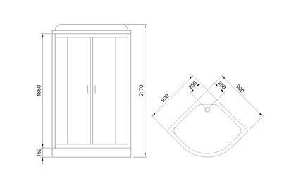 Душевая кабина Royal Bath RB 90HK1-T-CH (прозрачное) Душевая кабина Royal Bath RB 90HK1-T-CH (прозрачное)