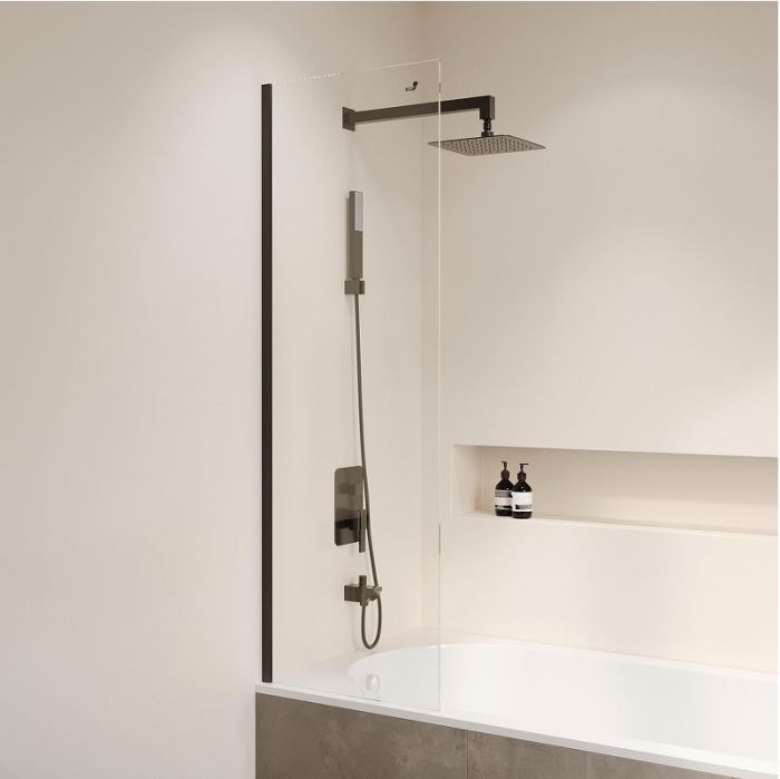 Шторка на ванну RGW Screens SC-056B 40x150 351105640-14 профиль Черный стекло прозрачное