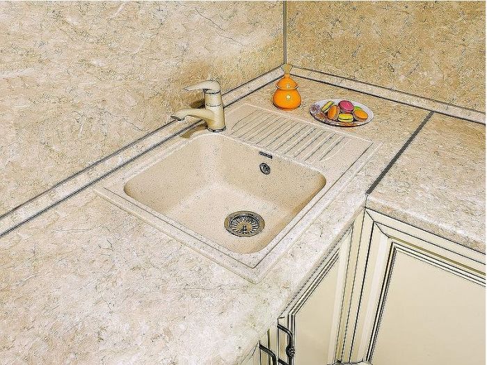 Кухонная мойка GranFest Standart GF-S645L Песочная