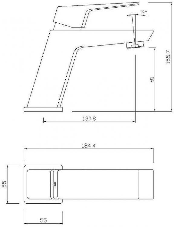 Смеситель для раковины Paini Torre 98CR205 Хром