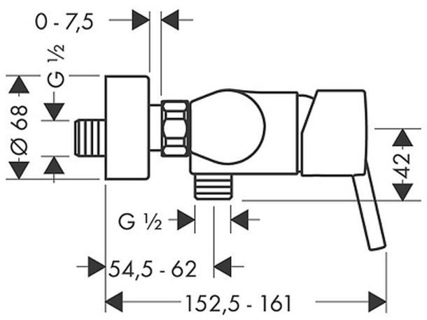 Hansgrohe Talis S Смеситель для душа, цвет: хром