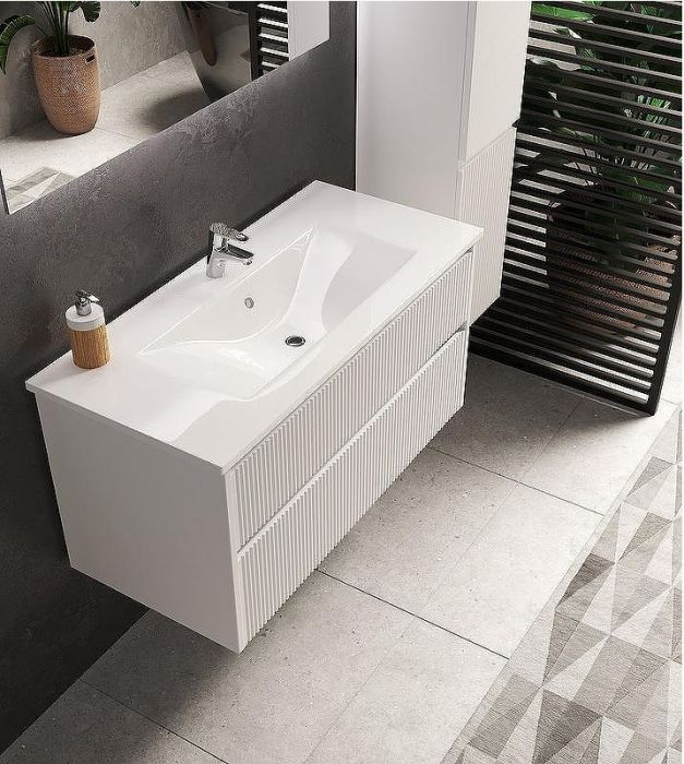 Тумба с раковиной SanVit Рольф 2 75 krolf2075 подвесная Белый глянец