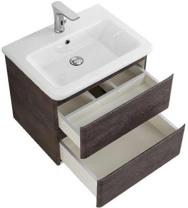 Тумба под раковину BelBagno 50 ALBANO-CER-500-2C-SO-RNG подвесная Robere Nature Grigio