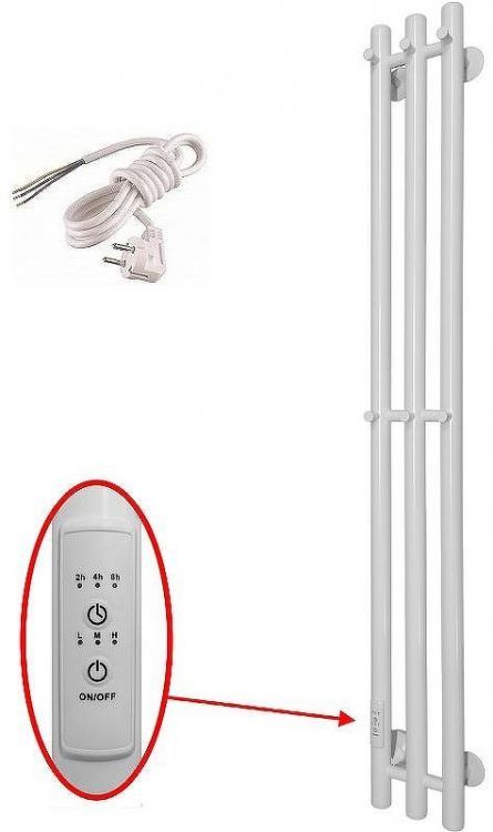 Электрический полотенцесушитель Маргроид Inaro 1200x120 Inaro-12012-1049-9016L левый Белый матовый