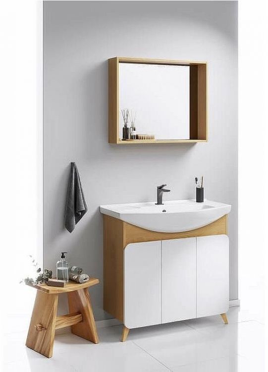 Тумба под раковину Aqwella Basic 85 BAS0108DZ Дуб золотой