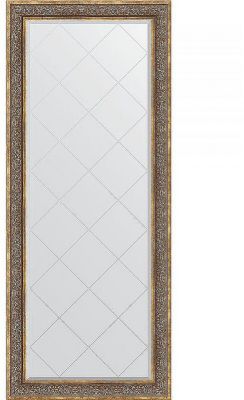 Зеркало Evoform Exclusive-G Floor 204х84 BY 6331 с гравировкой в багетной раме - Вензель бронзовый 101