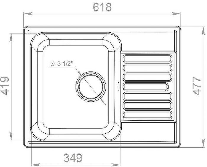 Кухонная мойка GranFest Quarz GF-Z13 Серая