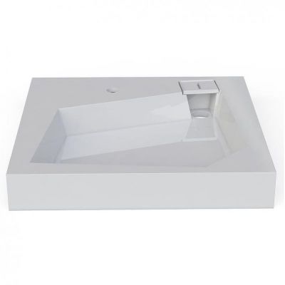 Раковина Altasan Quadro 60x60 UPP60QUADROs на стиральную машину Белая