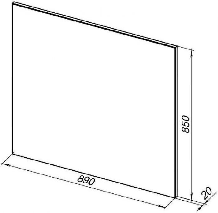 Зеркало Aquanet Lino 90 253908 Белое матовое