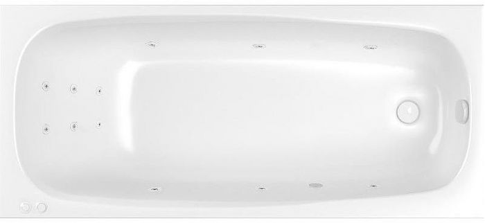 Акриловая ванна Whitecross Layla 180x80 0102.180080.100.LINE.WH с гидромассажем