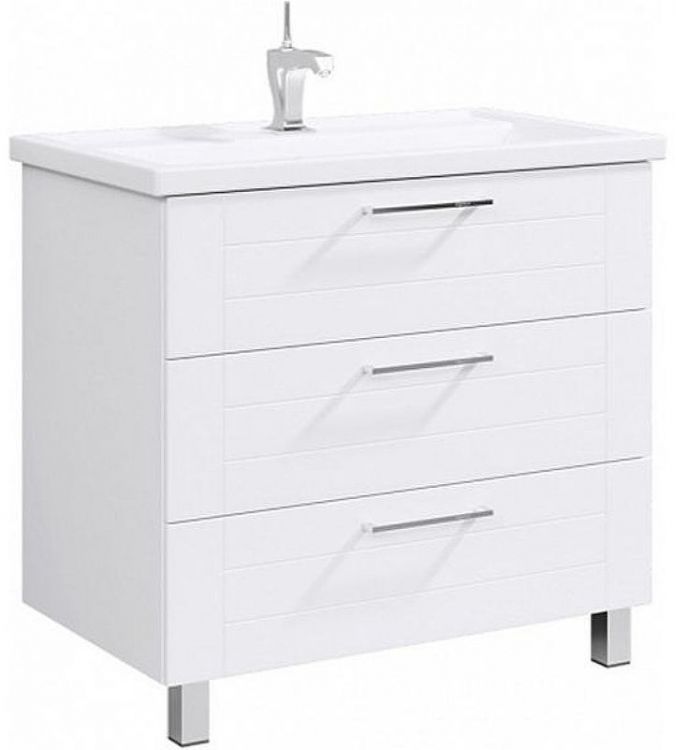 Тумба под раковину Aqwella Манчестер 80 MAN01083 Белый глянец