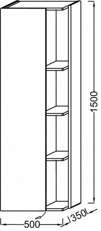 Шкаф-пенал Jacob Delafon Terrace 50 см EB1179D-F32 правый, ледяной коричневый Шкаф-пенал Jacob Delafon Terrace 50 см EB1179D-F32 правый, ледяной коричневый