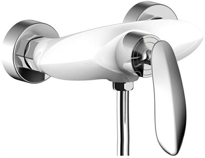 Смеситель для душа Grocenberg GB9001WC Белый Хром