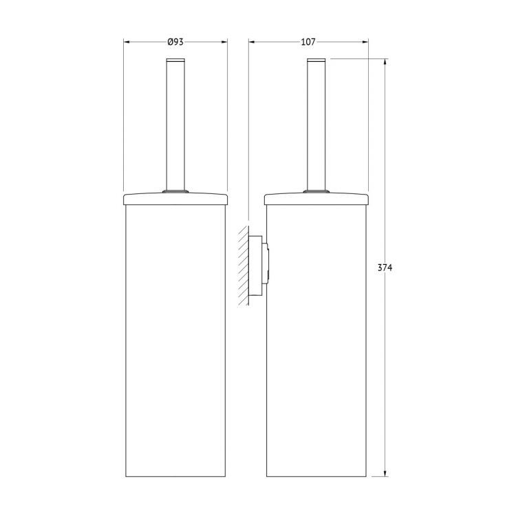 Туалетный ерш с крышкой HAR 053