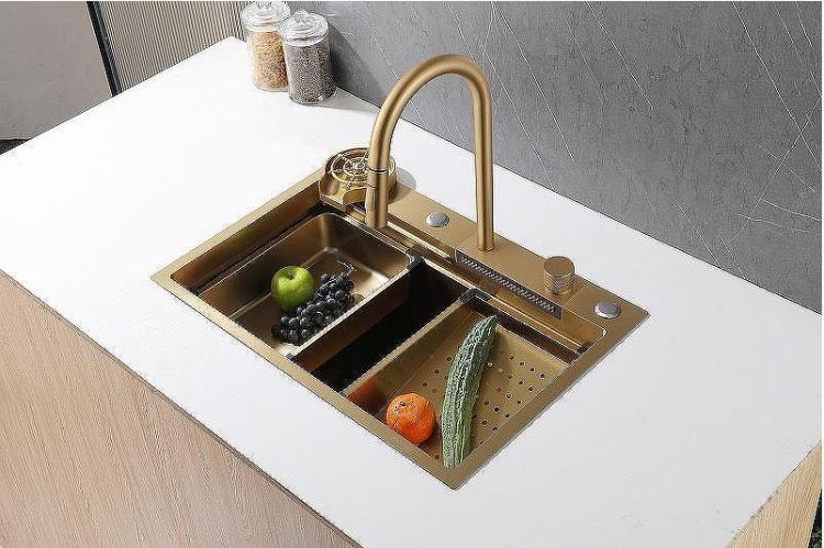 Кухонная мойка Abber Wasser Kreis 68 AF2194G Золото матовое