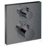 Hansgrohe Ecostat Square Термостат для душа, 2 источника, внешняя часть, цвет: шлифованный черный хром