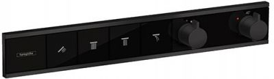 Hansgrohe RainSelect Термостат для душа, 4 источника, внешняя часть, цвет: черный матовый