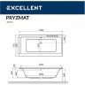 Акриловая ванна Excellent Pryzmat 170x75 WAEX.PRY17.RELAX.CR с гидромассажем Акриловая ванна Excellent Pryzmat 170x75 WAEX.PRY17.RELAX.CR с гидромассажем