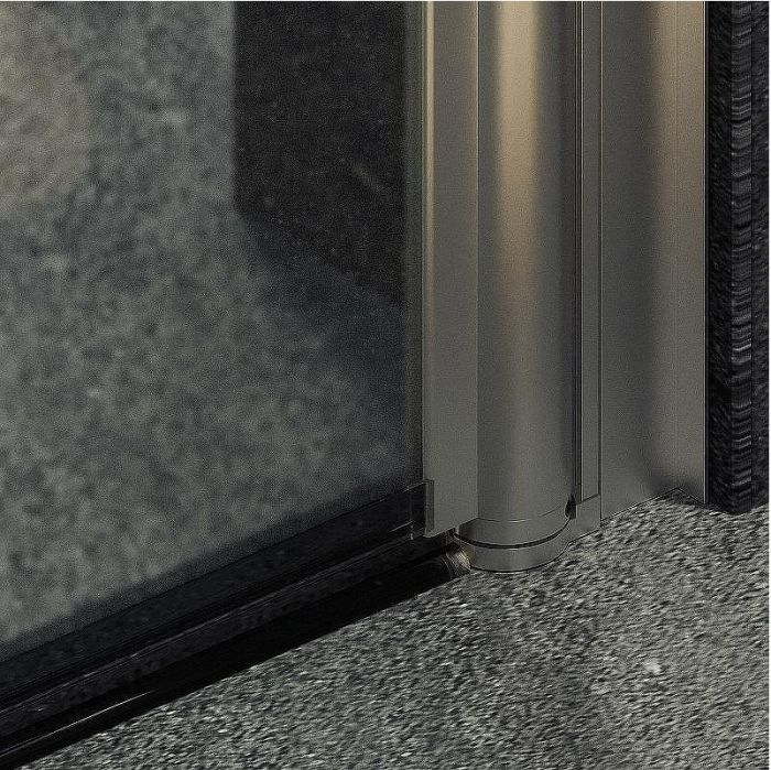 Душевая дверь Maybah Glass MGD-808-5 800x1980 на монопетле Хром матовый стекло сатиновое