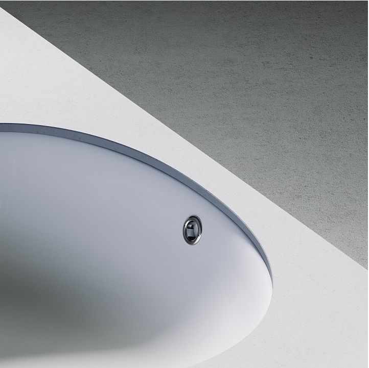 Раковина CERAMICANOVA Element встраиваемая под столешницу, с крепежом и шаблоном для установки, CN6076